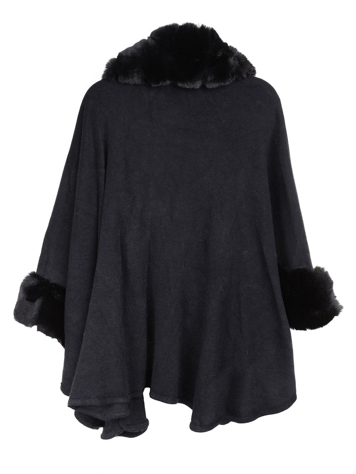 Filippa Faux Fur Trim Kimono