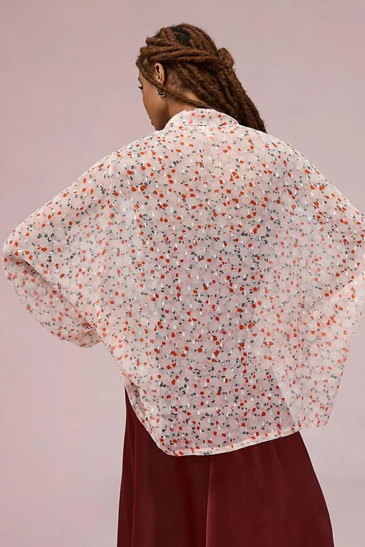 Tie Front Flora Kimono