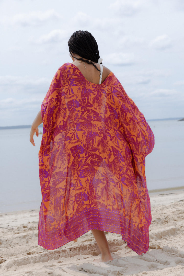 Woodblock Kimono Fuchsia