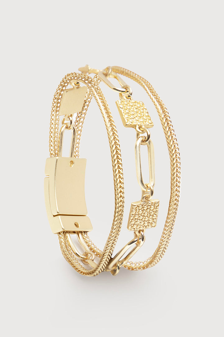 Chain Link Hammered Bracelet