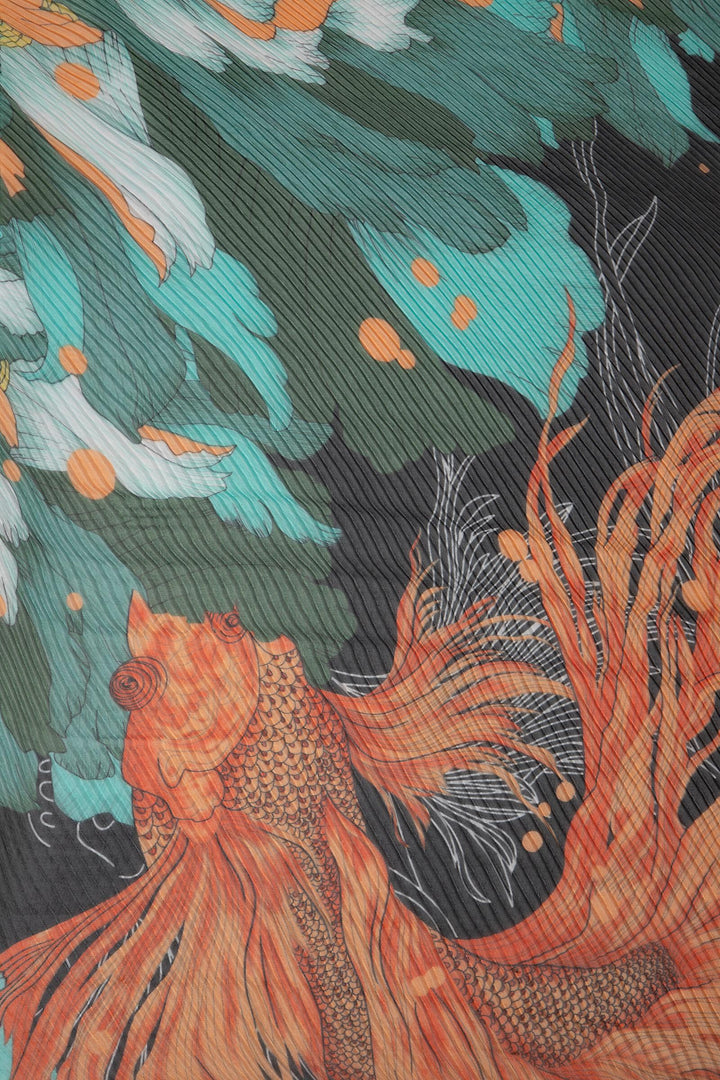 Pleated Koi Pond Scarf