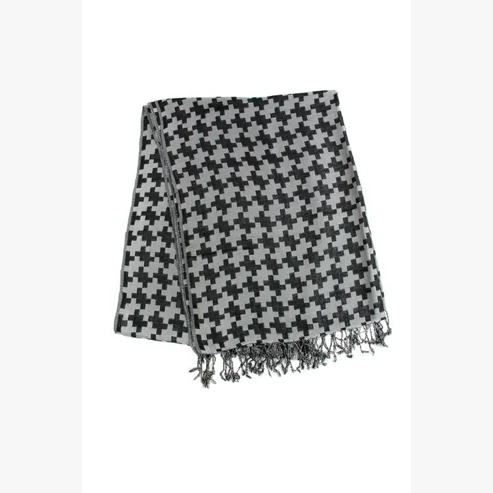 Houndstooth Print Scarf
