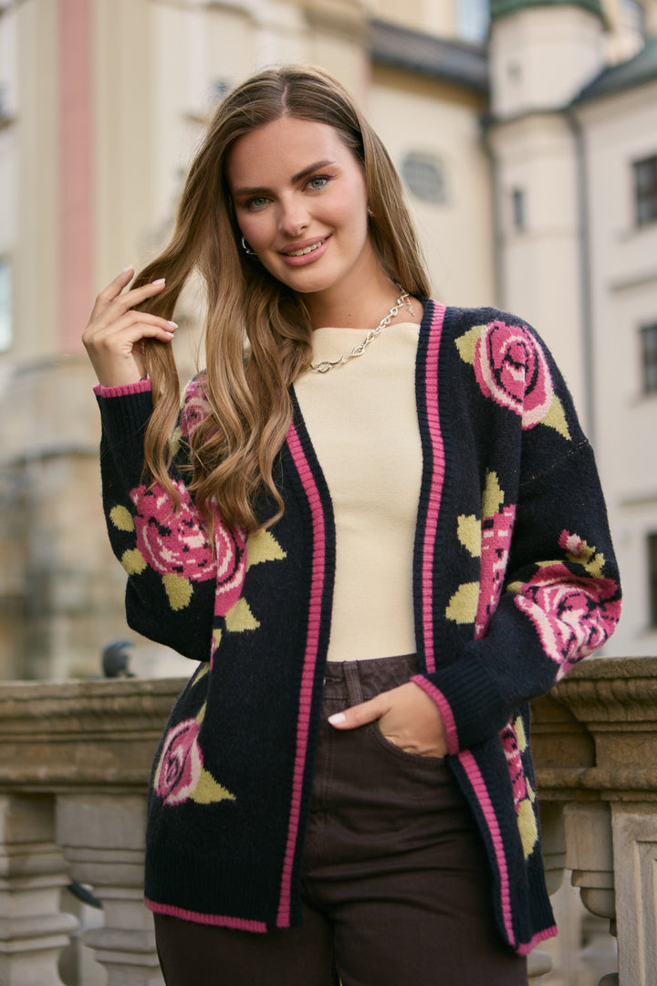 Flower Print Cardigan