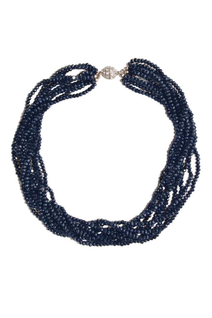 Multi Strand Beaded Short Necklace
