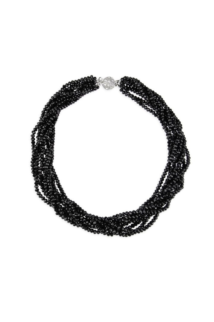 Multi Strand Beaded Short Necklace