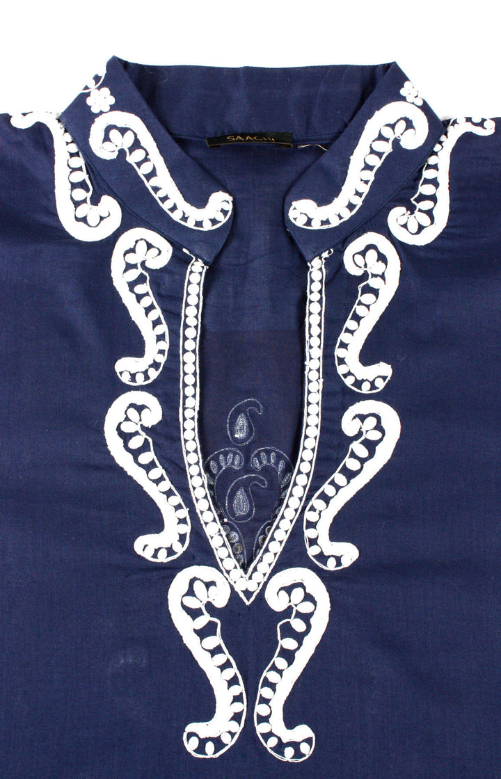 Paisley Embroidered Flared Sleeves Thread Tunic