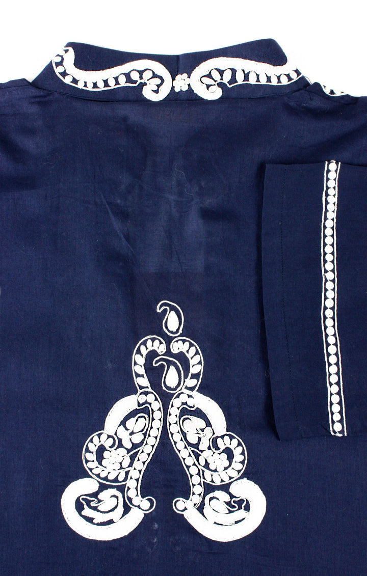 Paisley Embroidered Flared Sleeves Thread Tunic