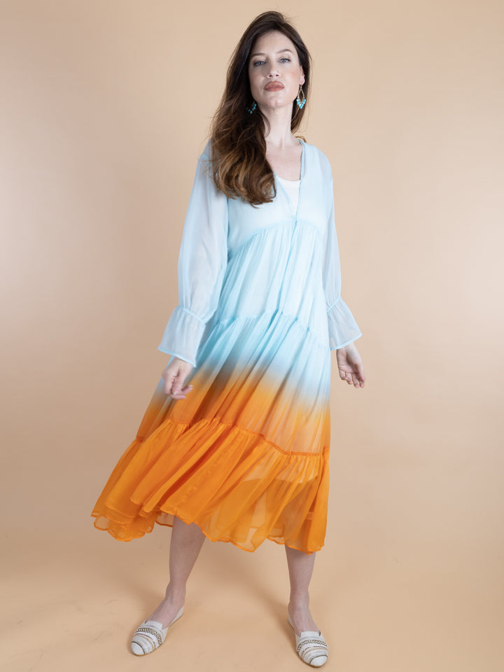 Sheer Kimono Cover Up Ombre