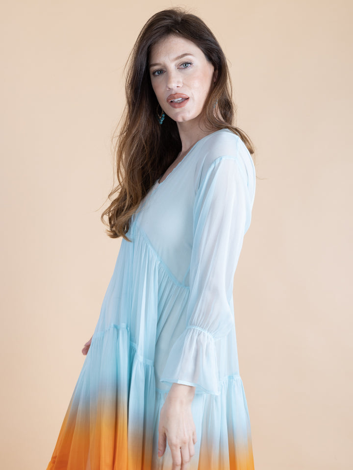 Sheer Kimono Cover Up Ombre