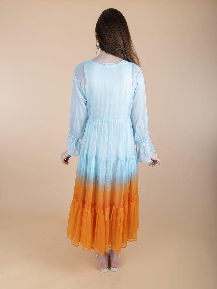 Sheer Kimono Cover Up Ombre