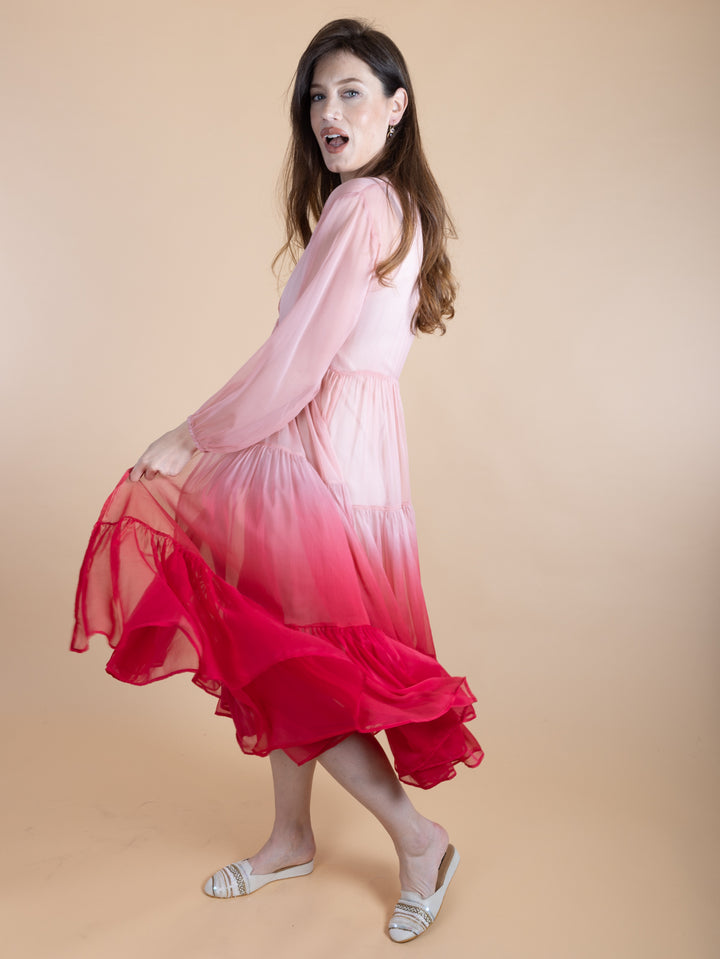 Sheer Kimono Cover Up Ombre