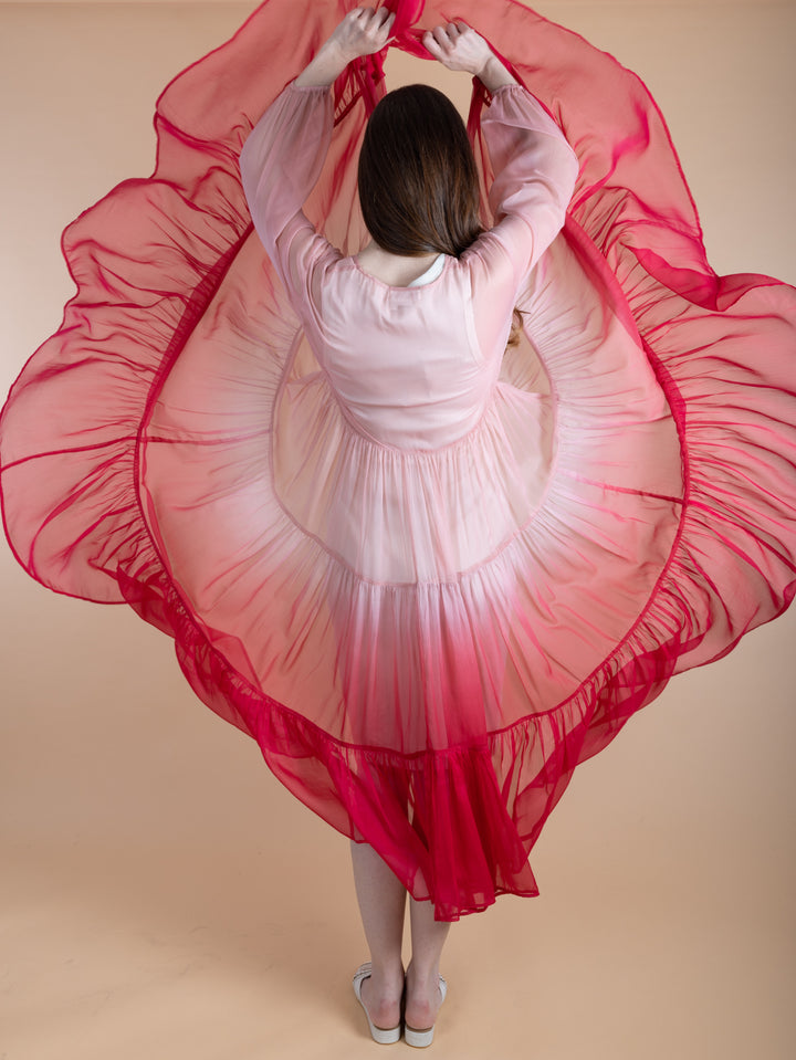 Sheer Kimono Cover Up Ombre