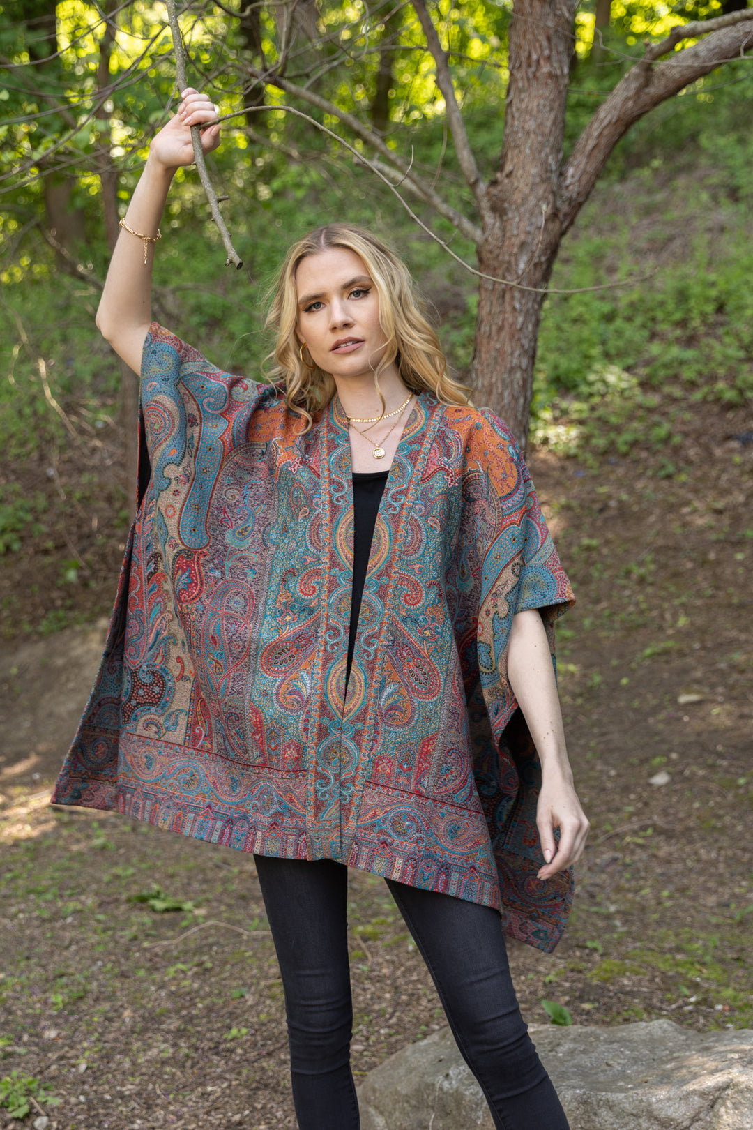 Regal Rococo Poncho - Multi