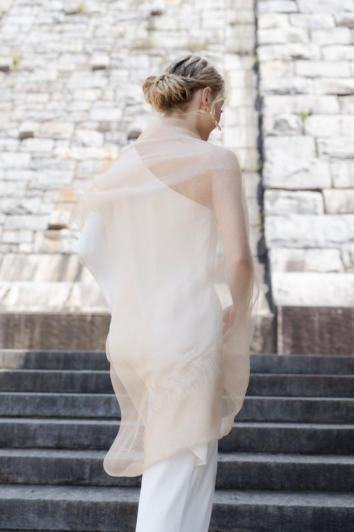 Glitz Sheer Fringed Scarf