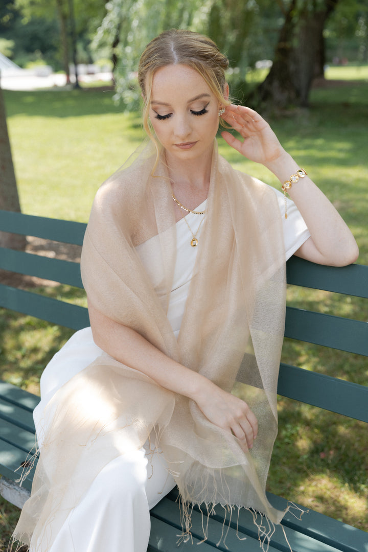 Glitz Sheer Fringed Scarf