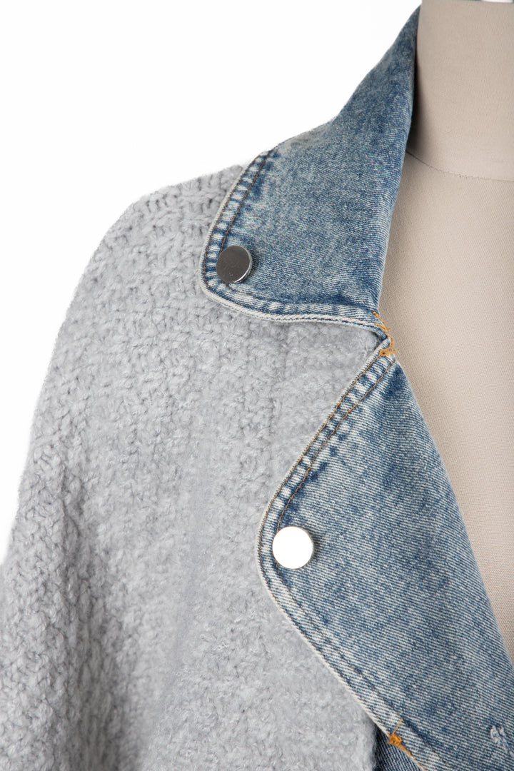 Denim Knit Cardigan
