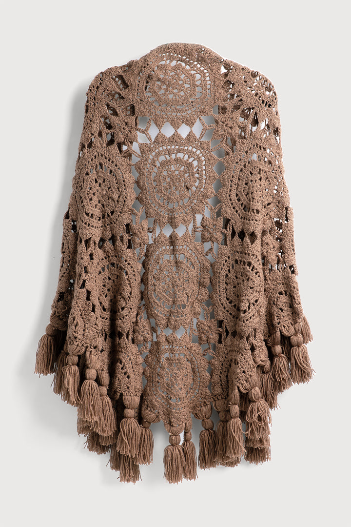 Crocheted Sunshine Shawl Brown