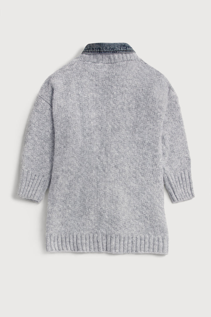 Denim Knit Cardigan