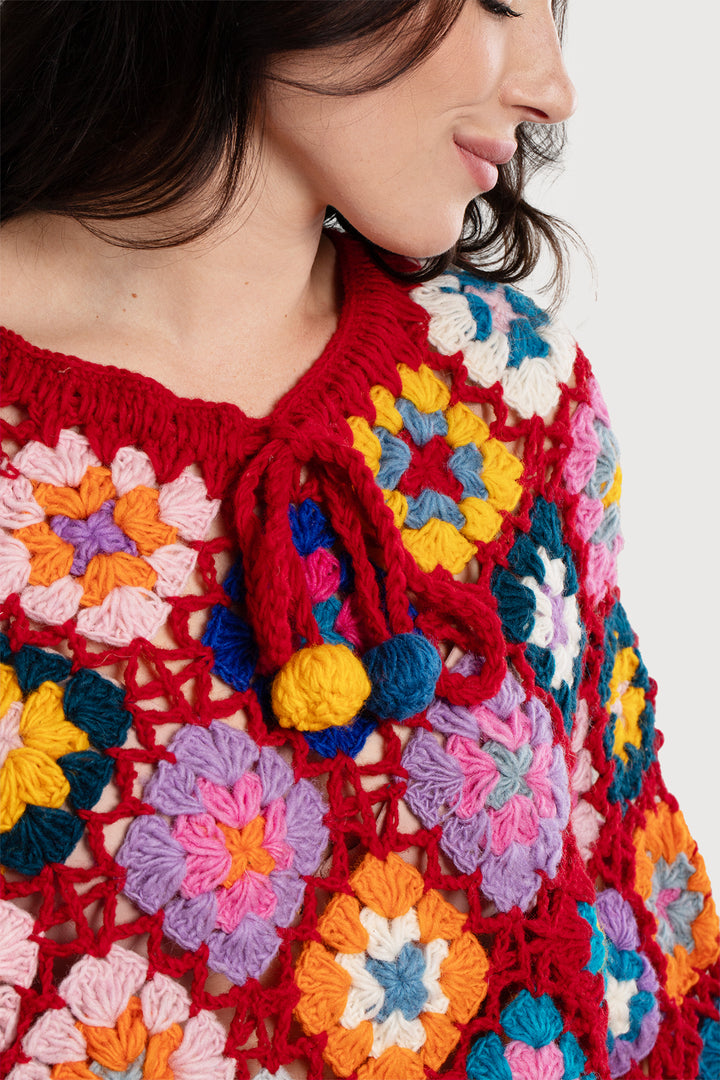 Granny Fringe Crochet Poncho