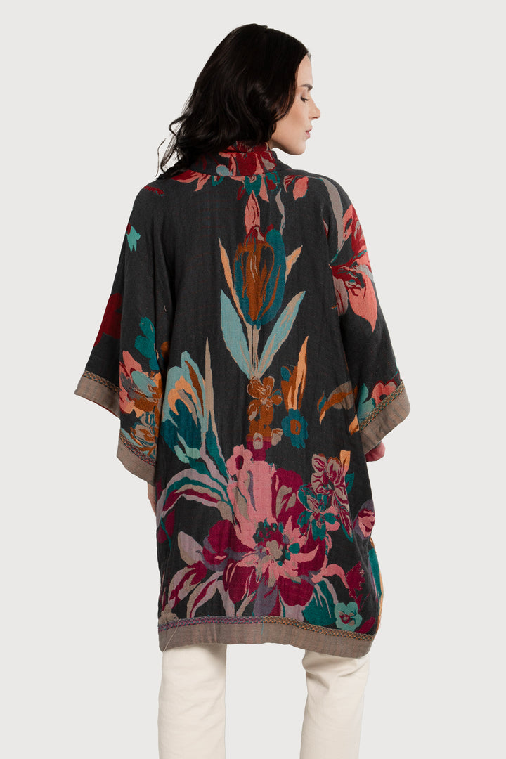 Floral Kimono Cotton Jacket for Fall