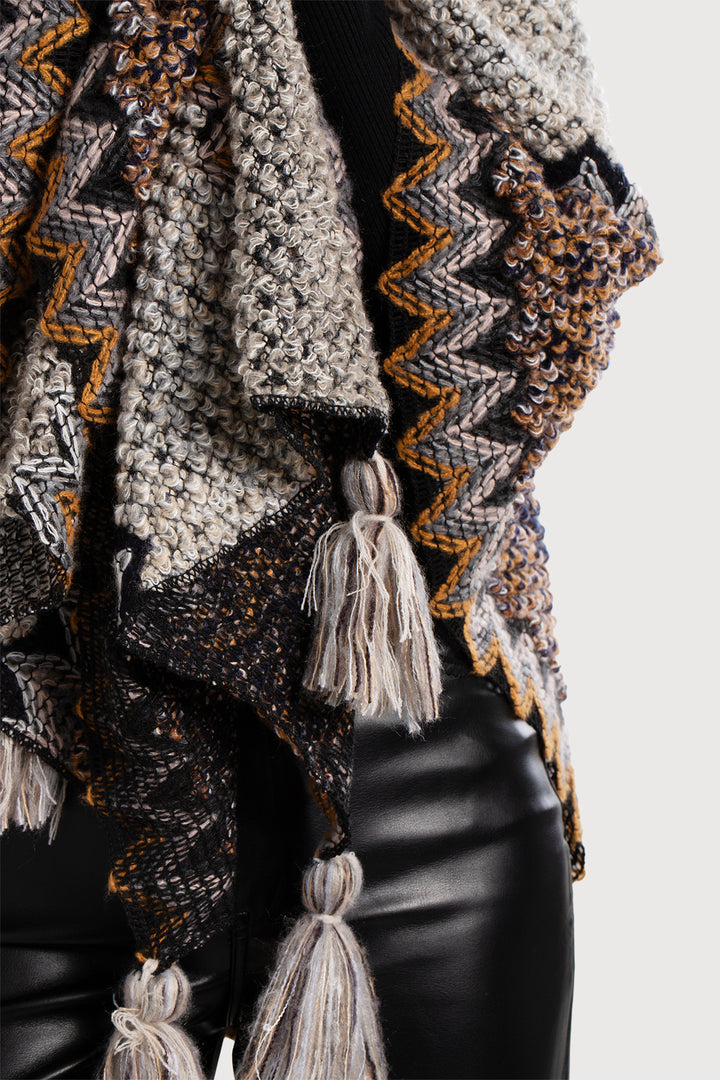 Fringed Knit Kimono