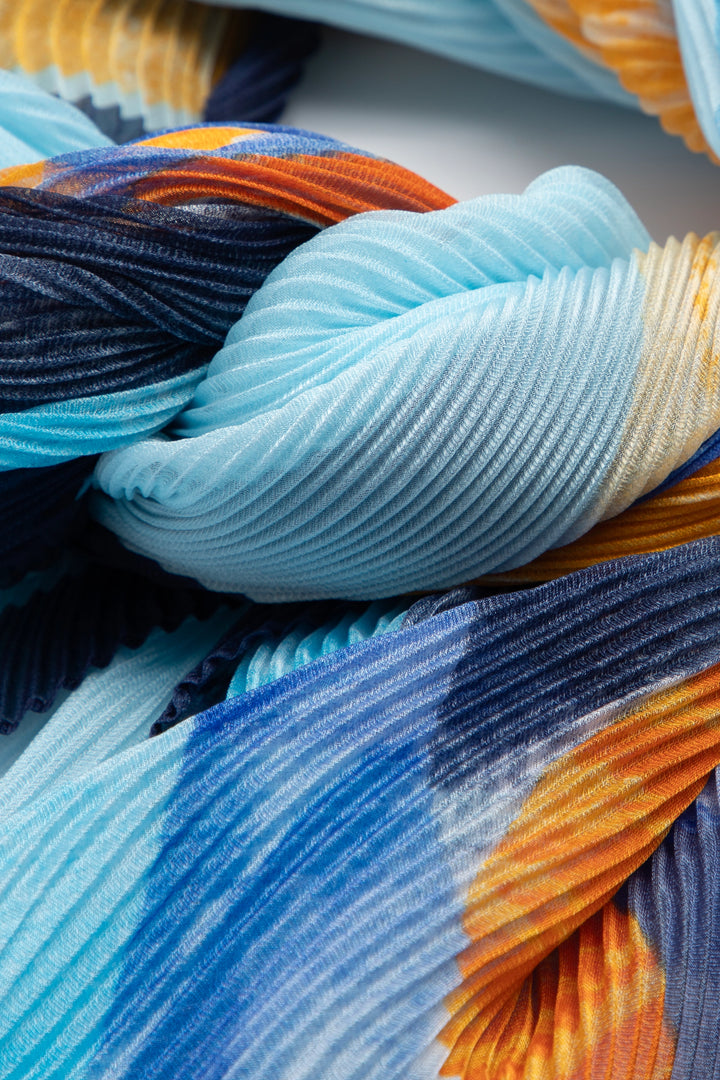 Pleated Abstract Shapes Scarf