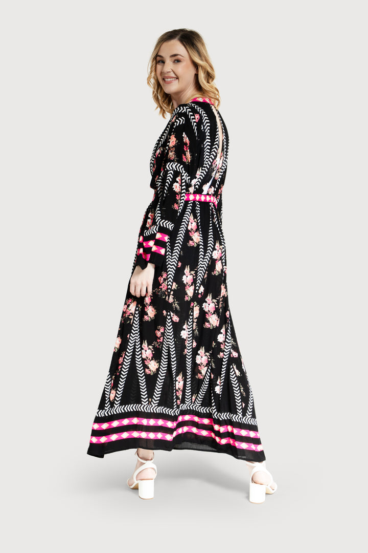 Aztec Floral Keyhole Kaftan