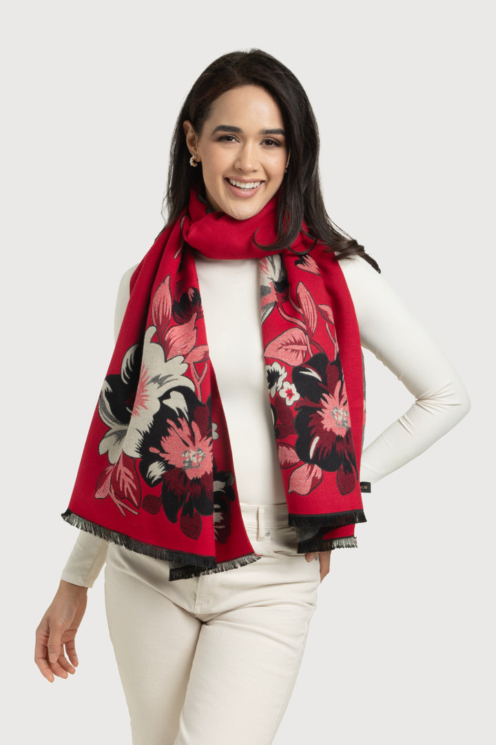 Flower Bloom Reversible Scarf