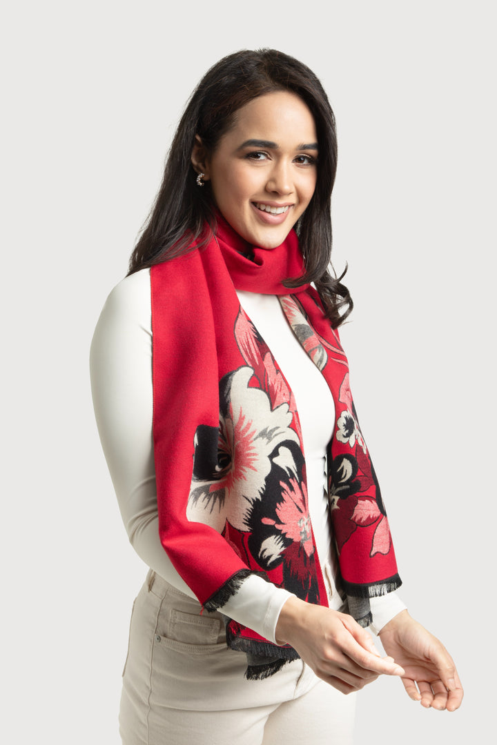 Flower Bloom Reversible Scarf