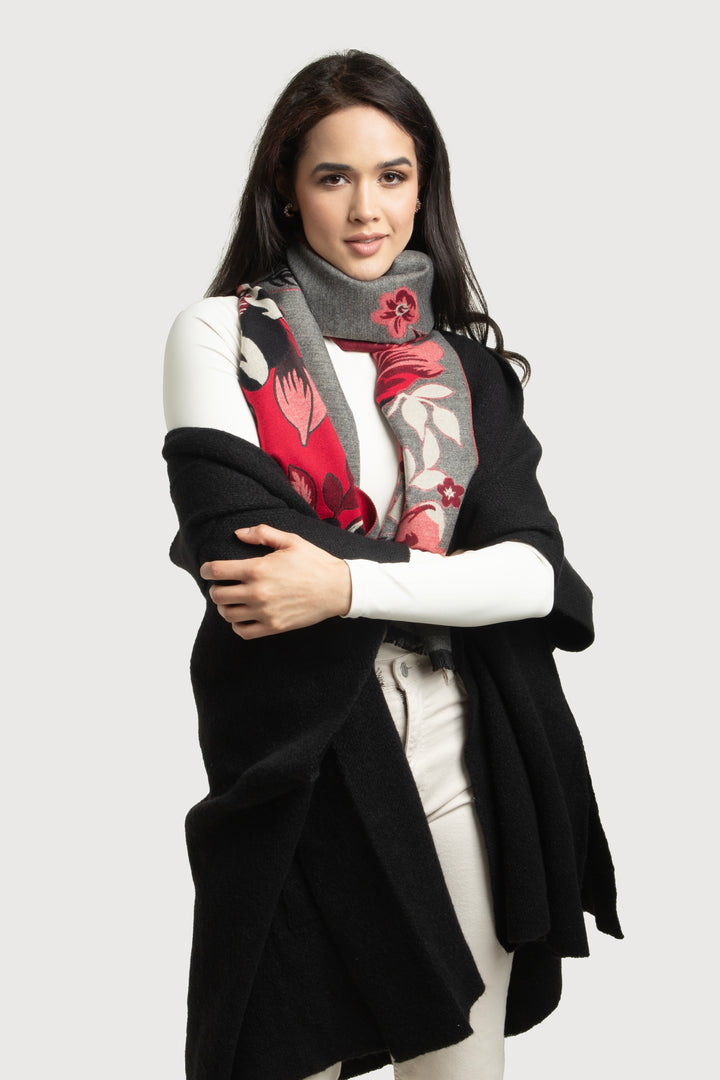 Flower Bloom Reversible Scarf