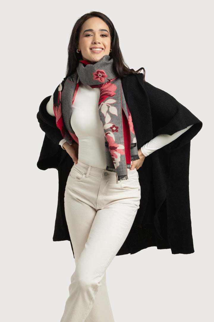 Flower Bloom Reversible Scarf
