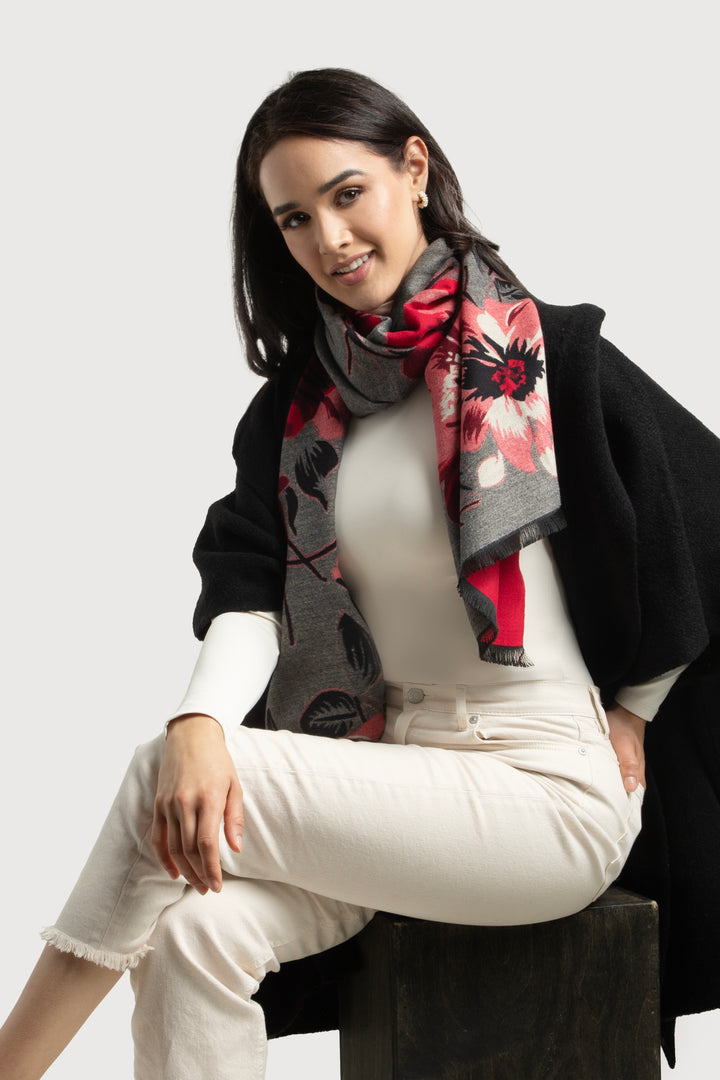 Flower Bloom Reversible Scarf