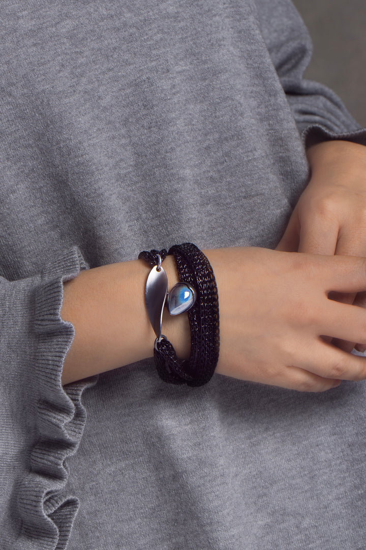Mesh Twisted Plate Orb Bracelet