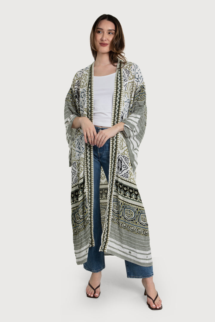 Mosaic Tile Pattern Kimono