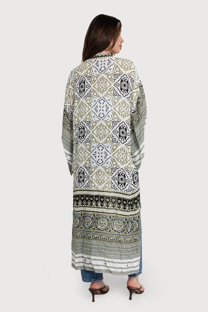 Mosaic Tile Pattern Kimono