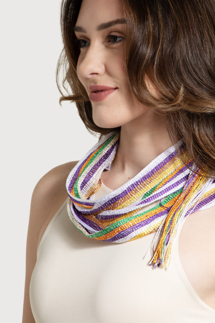 Lurex Solid Skinny Scarf
