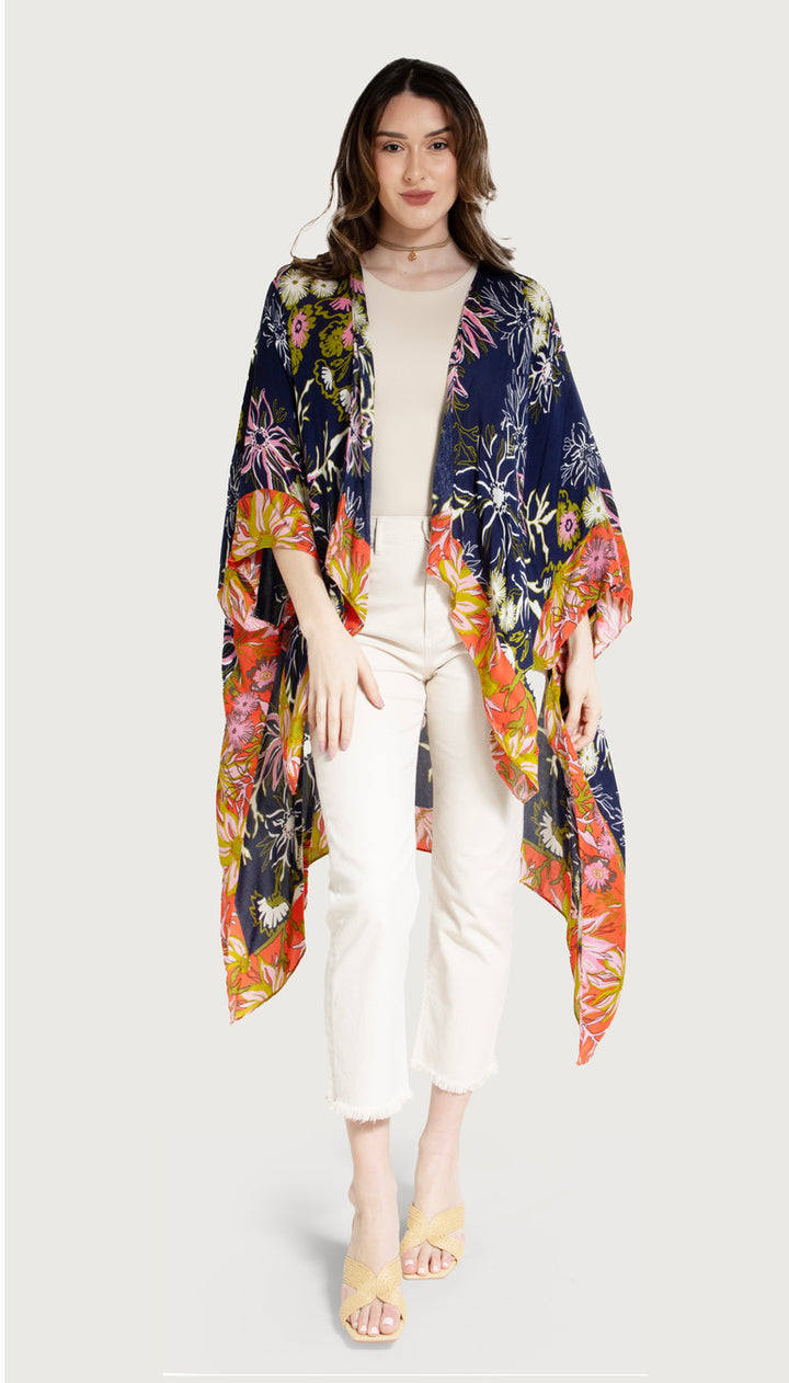 Vibrant Pattern Kimono for Summer