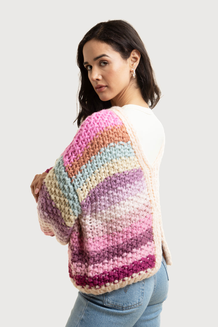 Reversible Rainbow Pullover Sweater