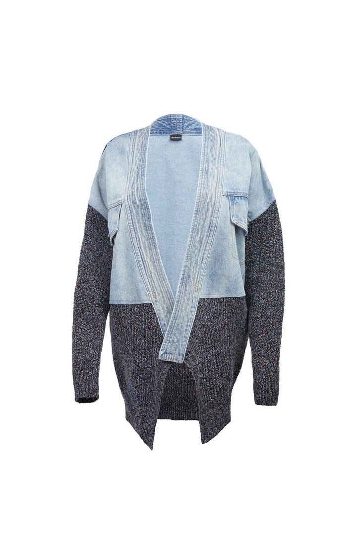 Denim and Grey Combo Jacket