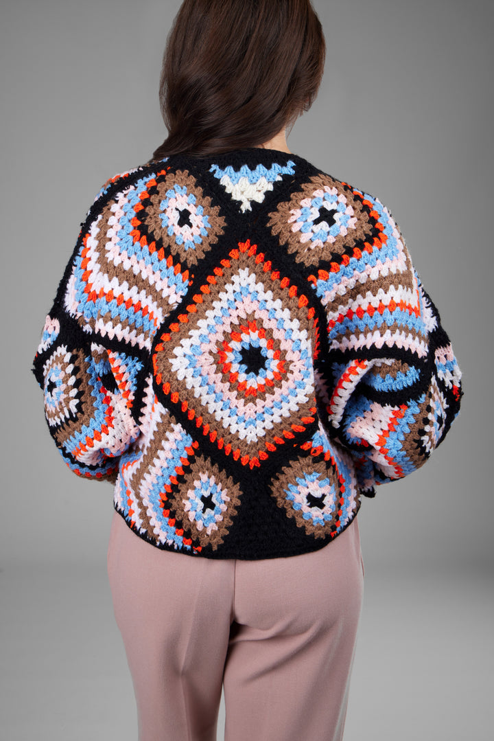 Multi Size Square Crochet Jacket