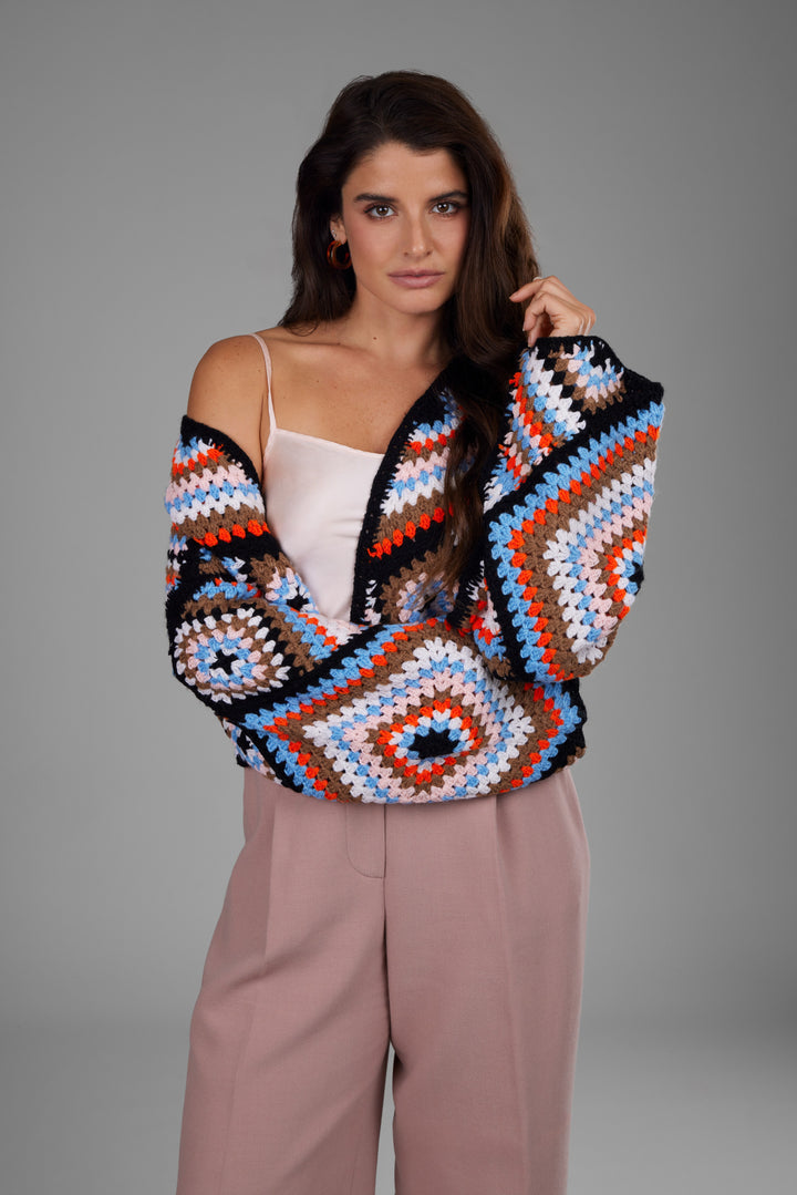 Multi Size Square Crochet Jacket