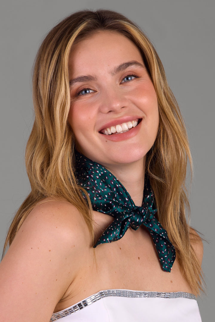 Silk Speckled Bandana Animal Print
