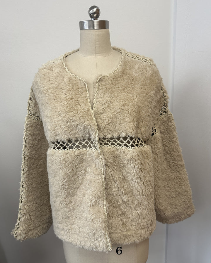 Reversible Cut Out Sherpa Jacket