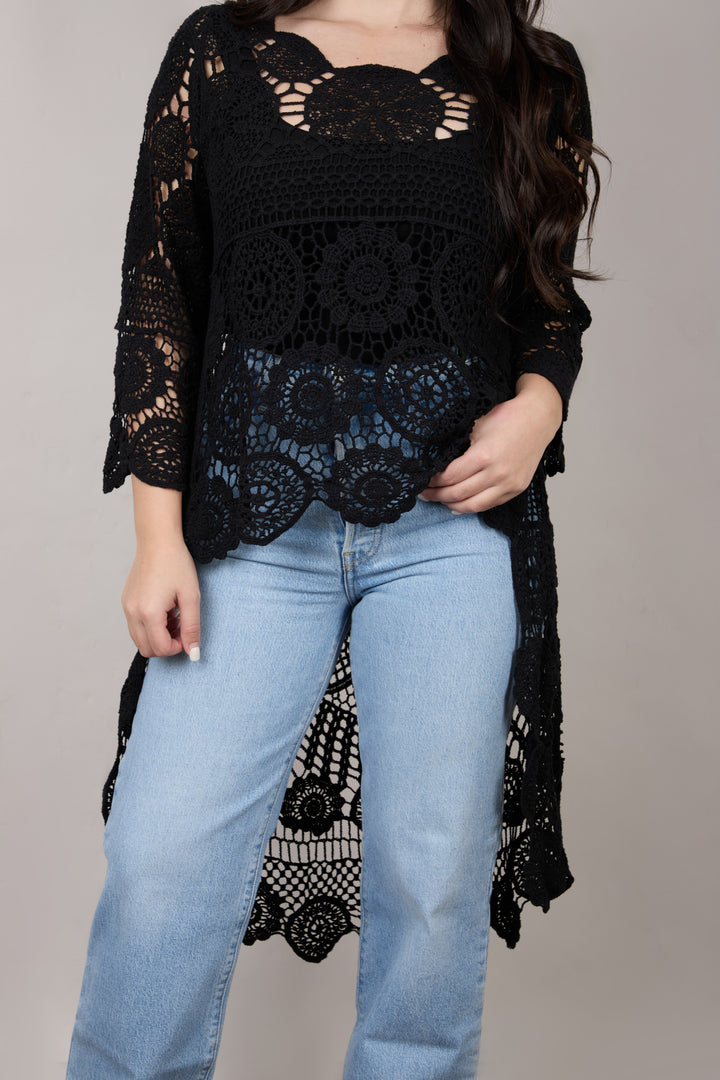 High Low Crochet Cover Up