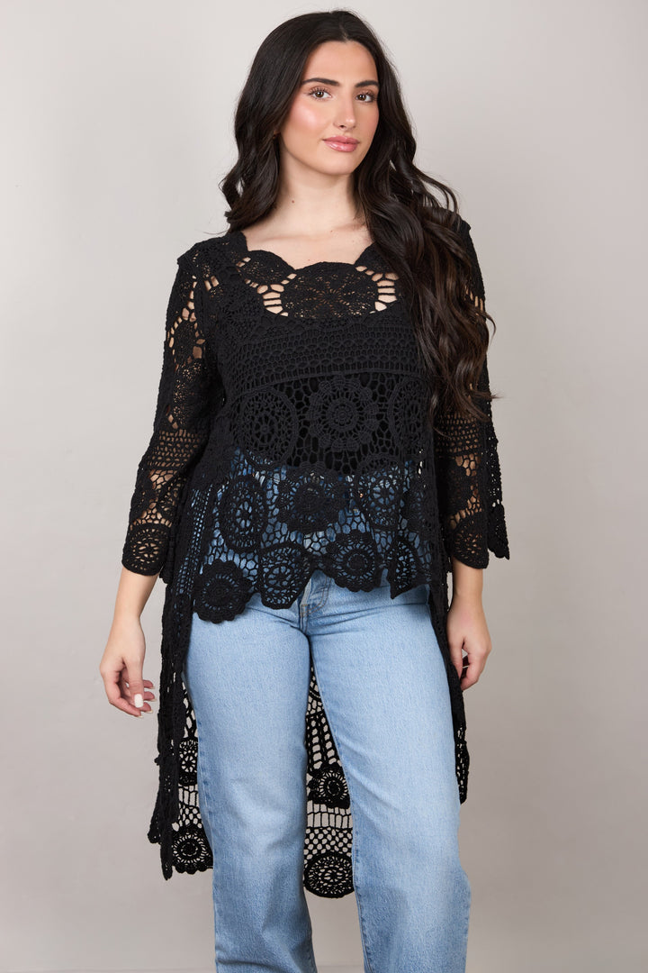 High Low Crochet Cover Up