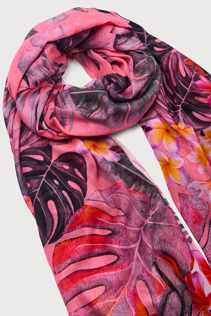 Tropical Pink Printed Scarf
