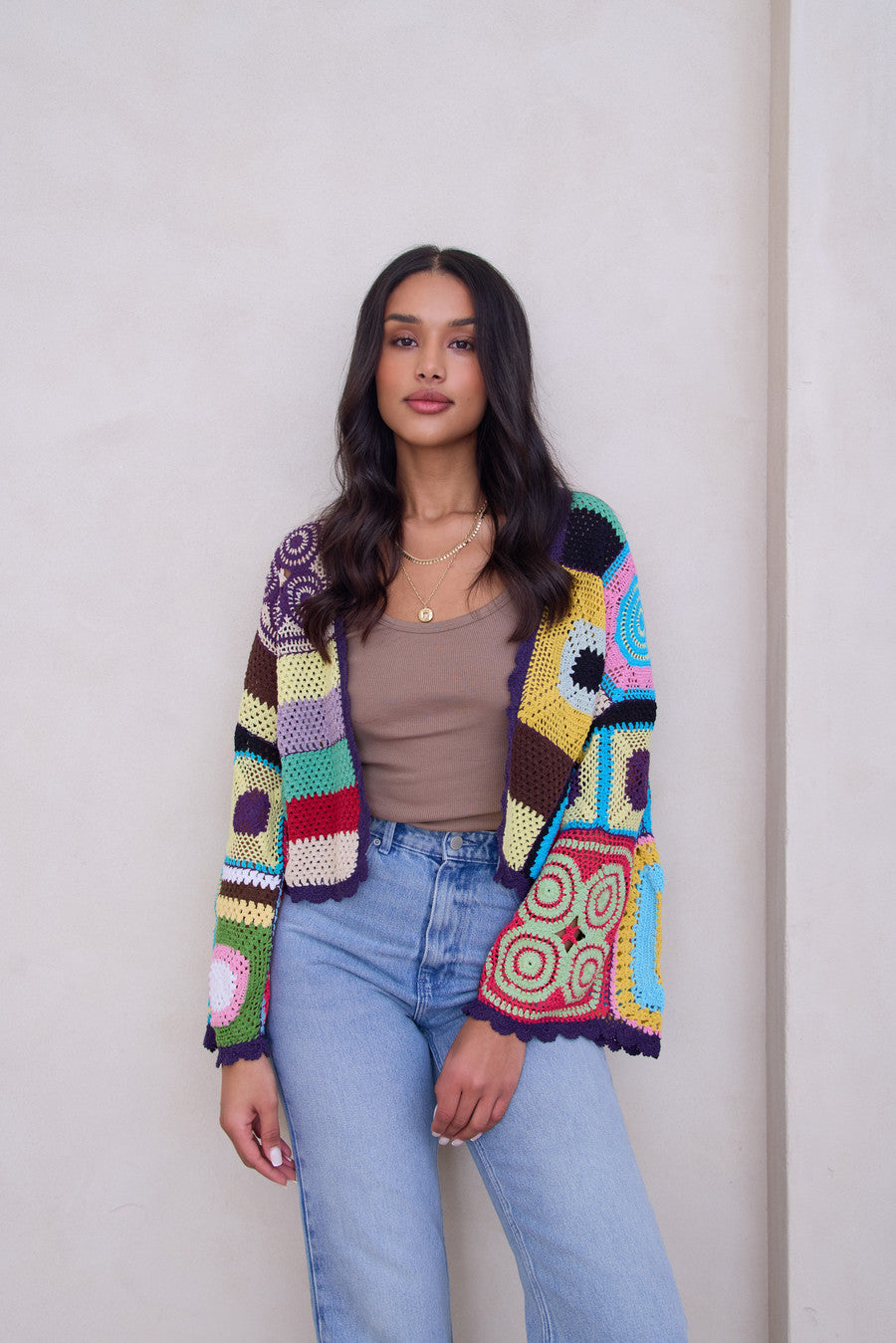 Multicolored Crochet Cardigan Cotton Jacket – Saachi Wholesale