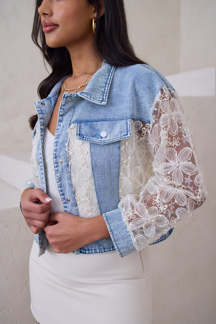 Denim Lace Jacket