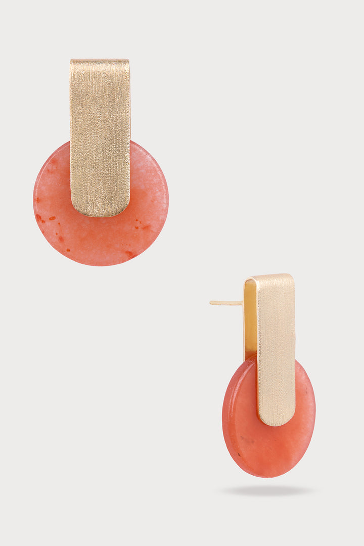Modernist Disc Drop Earrings