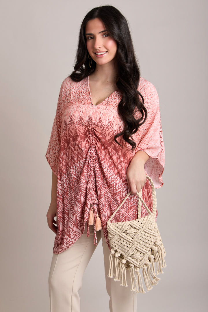 Short Tassel Tie Kaftan